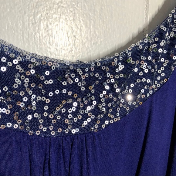 Navy Camisole with Sequin Detail - Picture 2 of 7